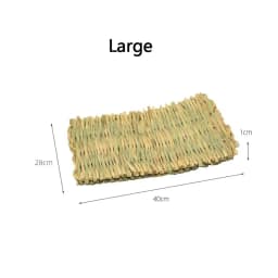 Rabbits Bunny Pet Chew Mat Small Animal Woven Hay Mat Natural Straw House Cage Accessories For Guinea Pig Chinchilla Hamster Rat