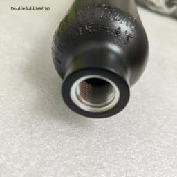 0.38L Matte Black Flat Aluminum Bottle 50mm OD 5/8"-18 UNF Inlet Thread Tank Bottle 20Mpa 4500psi Tank For Cylinder Diving