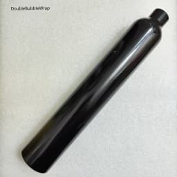 0.38L Matte Black Flat Aluminum Bottle 50mm OD 5/8"-18 UNF Inlet Thread Tank Bottle 20Mpa 4500psi Tank For Cylinder Diving