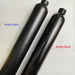 0.38L Matte Black Flat Aluminum Bottle 50mm OD 5/8"-18 UNF Inlet Thread Tank Bottle 20Mpa 4500psi Tank For Cylinder Diving