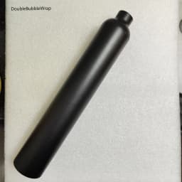 0.38L Matte Black Flat Aluminum Bottle 50mm OD 5/8"-18 UNF Inlet Thread Tank Bottle 20Mpa 4500psi Tank For Cylinder Diving