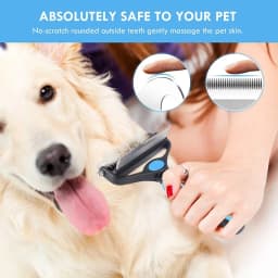 2In1 Professional Dog Combs Rake Safe Double-Sided Comfortable Handle Pet Grooming Brush For Dog Cat Remove Knots Tangles Easily