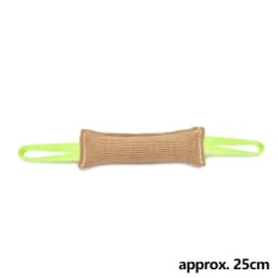 Handles Tough Jute Dog Bite Pillow Linen Tug Toy Aggressive Biting Pad Interactive Pull Chew Bag For Medium Large Pets