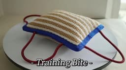Handles Tough Jute Dog Bite Pillow Linen Tug Toy Aggressive Biting Pad Interactive Pull Chew Bag For Medium Large Pets
