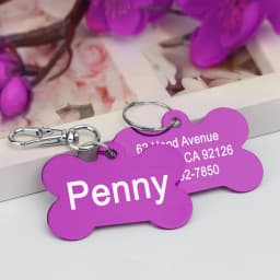 Personalized Dogs Cats ID Tag Custom Alloy Bone Puppy Kitten Collar Accessories Anti-lost Pet Name Tags for Small Large Dog Cat
