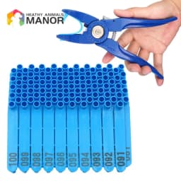 1Set Livestock Animal Goat Ear Tag Pliers Dog Rabbits Sheep Ear Tags Nylon Material Sheep Laser Ear Tag N0.001-1000