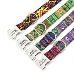 Custom Small Medium Large Dog Cat Collar Personalized Engraved Name ID Adjustable Nylon Puppy Collars Chihuahua Pug Dogs Collars
