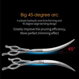 Fenice Big Super Curved Scissors 45° 6/6.5/7/7.5inch Pet Dog Grooming Scissors Pets Hair Curved Shears ножницы Tijeras Tesoura