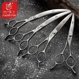Fenice Big Super Curved Scissors 45° 6/6.5/7/7.5inch Pet Dog Grooming Scissors Pets Hair Curved Shears ножницы Tijeras Tesoura