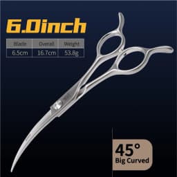 Fenice Big Super Curved Scissors 45° 6/6.5/7/7.5inch Pet Dog Grooming Scissors Pets Hair Curved Shears ножницы Tijeras Tesoura
