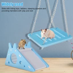 3Pcs Hamster Play Toy Guinea Pig Seesaw Hamster Ladder Hanging Chain Swing Easy Assembly DIY Hamster Cage Accessories