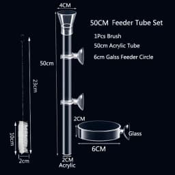 Acrylic Aquarium Feeder Tube Dish Transparent Fish Tank Shrimp Snail Shrimp Food Feeder Bowl Aquarium Feeding Accessories
