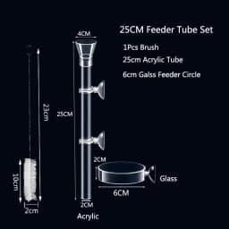 Acrylic Aquarium Feeder Tube Dish Transparent Fish Tank Shrimp Snail Shrimp Food Feeder Bowl Aquarium Feeding Accessories