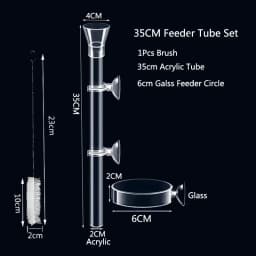 Acrylic Aquarium Feeder Tube Dish Transparent Fish Tank Shrimp Snail Shrimp Food Feeder Bowl Aquarium Feeding Accessories