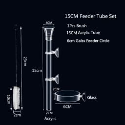 Acrylic Aquarium Feeder Tube Dish Transparent Fish Tank Shrimp Snail Shrimp Food Feeder Bowl Aquarium Feeding Accessories