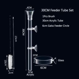 Acrylic Aquarium Feeder Tube Dish Transparent Fish Tank Shrimp Snail Shrimp Food Feeder Bowl Aquarium Feeding Accessories