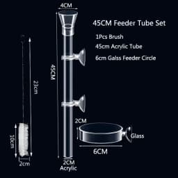 Acrylic Aquarium Feeder Tube Dish Transparent Fish Tank Shrimp Snail Shrimp Food Feeder Bowl Aquarium Feeding Accessories