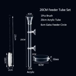 Acrylic Aquarium Feeder Tube Dish Transparent Fish Tank Shrimp Snail Shrimp Food Feeder Bowl Aquarium Feeding Accessories