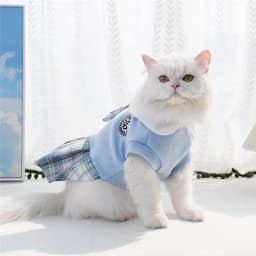 College Style Dog Dress for Small Dogs, Plaid Skirt, Pink,Blue,Green, Spring Dog Clothes, Cat, Chihuahua, XL