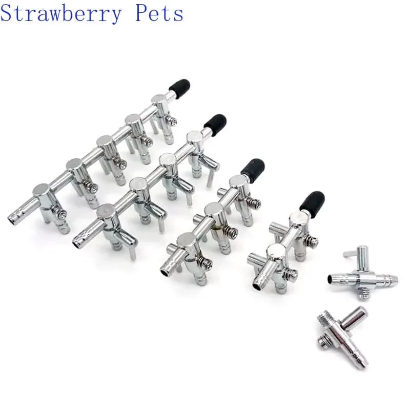 1 2 3 4 5 Way Aquarium Air Splitter Valve Fish Tank Air Pump Flow Splitter Distributor Pump Valve Tap Lever Control Switch Valve