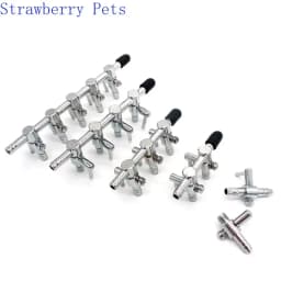 1 2 3 4 5 Way Aquarium Air Splitter Valve Fish Tank Air Pump Flow Splitter Distributor Pump Valve Tap Lever Control Switch Valve