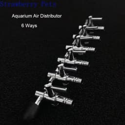 1 2 3 4 5 Way Aquarium Air Splitter Valve Fish Tank Air Pump Flow Splitter Distributor Pump Valve Tap Lever Control Switch Valve