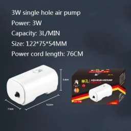 Ultra Silent Aquarium Air Pump Air Compressor Oxygen Airpump Single & Double Outlet 110-240V Adjustable Air Volume Water Pump