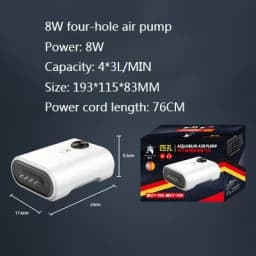 Ultra Silent Aquarium Air Pump Air Compressor Oxygen Airpump Single & Double Outlet 110-240V Adjustable Air Volume Water Pump