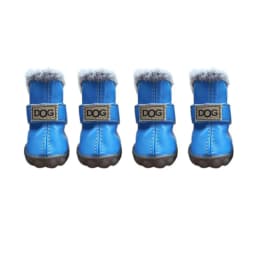 Warm Pet Snow Boots Fashion Waterproof Non Slip Winter Pet Dog Shoes Plush/PU Soft for 4Pcs/Set Winter