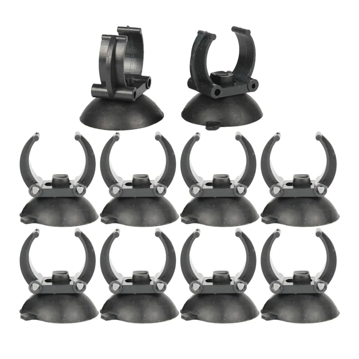 10 Pieces Aquarium Suction Cups Fixing Clip 35mm Diameter Heater Tube Holder Clamps for Fish Tank Accessories Black