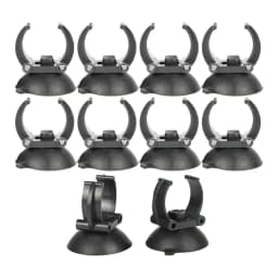 10 Pieces Aquarium Suction Cups Fixing Clip 35mm Diameter Heater Tube Holder Clamps for Fish Tank Accessories Black