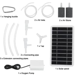 5V 20W Solar Power Oxygenator Water Oxygen Pump Pond Aerator Aquarium Air Pump Solar Panel + Oxygen Pump Set For Fish Tank