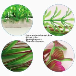 Lifelike Artificial Aquarium Plant Decorations - Vibrant Colors Ideal for All Fish Tanks Enhances Natural Aquatic Ambiance