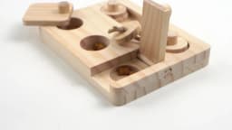 6 In 1 Wooden Hamster Foraging Toys Small Pet Feeder Interactive Puzzle Treat Dispenser Guinea Pig Toys