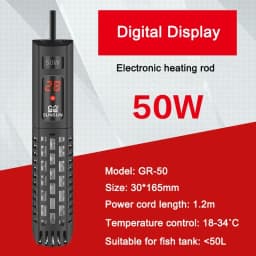 SUNSUN Aquarium Submersible Heater Fish Tank LCD Display Digital Adjustable Water Heating Rod