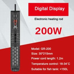 SUNSUN Aquarium Submersible Heater Fish Tank LCD Display Digital Adjustable Water Heating Rod
