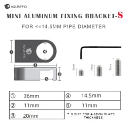 MINI Aluminum Fixing Bracket Holder Aquarium Aquatic Fish Plant Tank Feeding Clamps Water Hose Filters Supplies Accessories