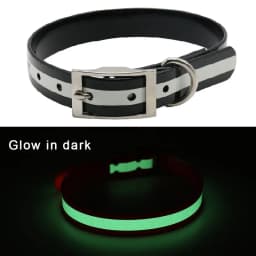 High Quality Pet Dog Collar TPU+Nylon Night Glowing Reflective Safety Collars Deodorant Waterproof Collar Pet Supplies