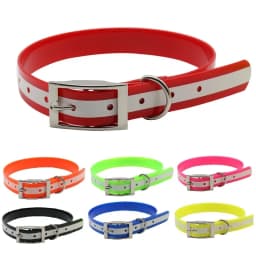 High Quality Pet Dog Collar TPU+Nylon Night Glowing Reflective Safety Collars Deodorant Waterproof Collar Pet Supplies
