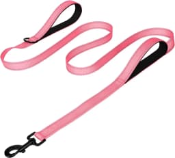 Heavy Duty Double Handle Dog Leash with Reflective Strips for Night Safety - Ideal for Large and Extra Large Breeds - Perfect fo