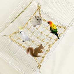 Parrot Swing Rope Birds Hanging Climbing Net With Hook Hammock Birds Stand Ladder Birds Chewing Playing Gym Hamster Rabbit Toys