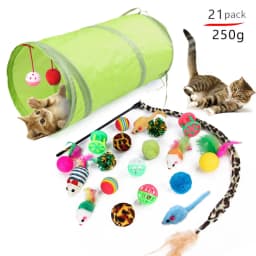 Kitten Toys Variety Cat Toy Combination Set Cat Toy Funny Cat Stick Sisal Mouse Bell Ball Cat Supplies 20 Pcs Set
