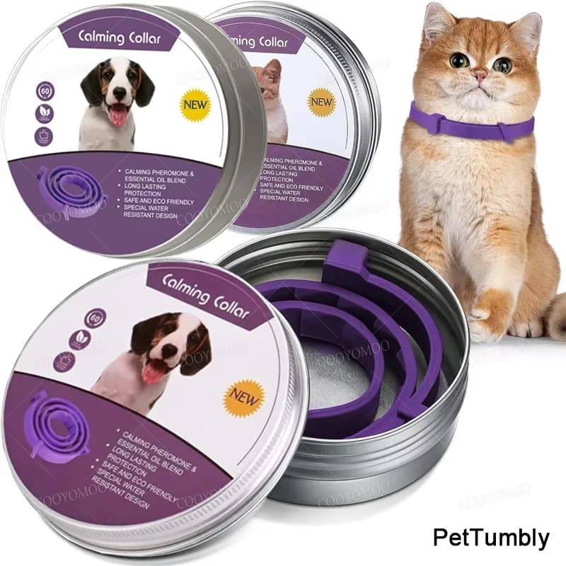 New Release Dog Calming Pheromone Collar Cat Relieve Anxiety Adjustable Comfortable Collar For Puppy Kitten Large Dog Accessorie