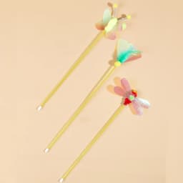 Cat Toy Feather Cats Sticks Feather Sequin Cat Toys Interactive Durable Kitten Teaser Stick Funny Butterfly Toys for Cats Tease