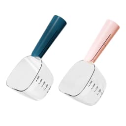 Pet Treat Scoop Tools Accessories Multi Use Cat Measuring Cup Dog Spoon with Bag Clip for Indoor Camping Outdoor Shop Travel