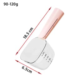 Pet Treat Scoop Tools Accessories Multi Use Cat Measuring Cup Dog Spoon with Bag Clip for Indoor Camping Outdoor Shop Travel