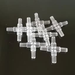 10PCS 4mm Aquarium Airline Tubing Connectors Plastic Inline Valve Hoses Joints Tee/Cross/Elbow/Y Shaped Air Pump Accessories