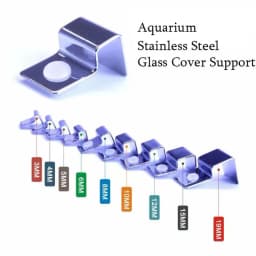 4Pcs/lot Aquarium Accessories Stainless Steel Fish Tank Glass Cover Support Non-Slip Holders Universal Lid Clips 5-19mm