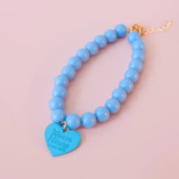 Pet Colorful Love Collar Dog Pearl Necklace Rainbow Multi Color Dog Necklace Puppy Accessories Dog Accessories for Small Dogs