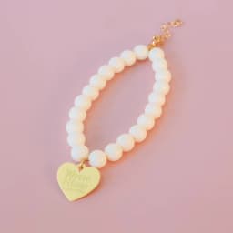 Pet Colorful Love Collar Dog Pearl Necklace Rainbow Multi Color Dog Necklace Puppy Accessories Dog Accessories for Small Dogs